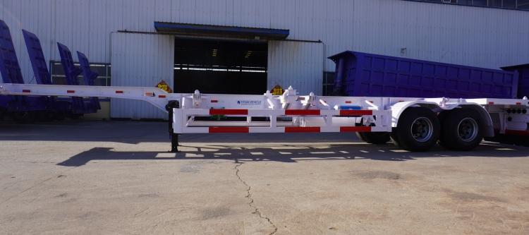 2 Axle 40ft Gooseneck Container Skeleton Semi Trailer for Sale in Guinea