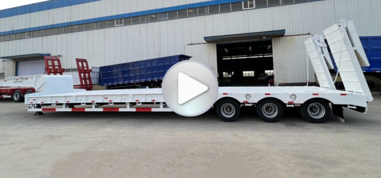 Tri Axle 80 Ton Low Drop Deck Semi Trailer for Sale in Guinea