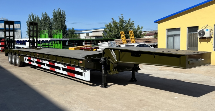 4 Axle 100 Ton Low Bed Semi Trailer Truck for Sale in Guinea