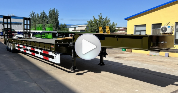 4 Axle 100 Ton Low Bed Semi Trailer Truck for Sale in Guinea