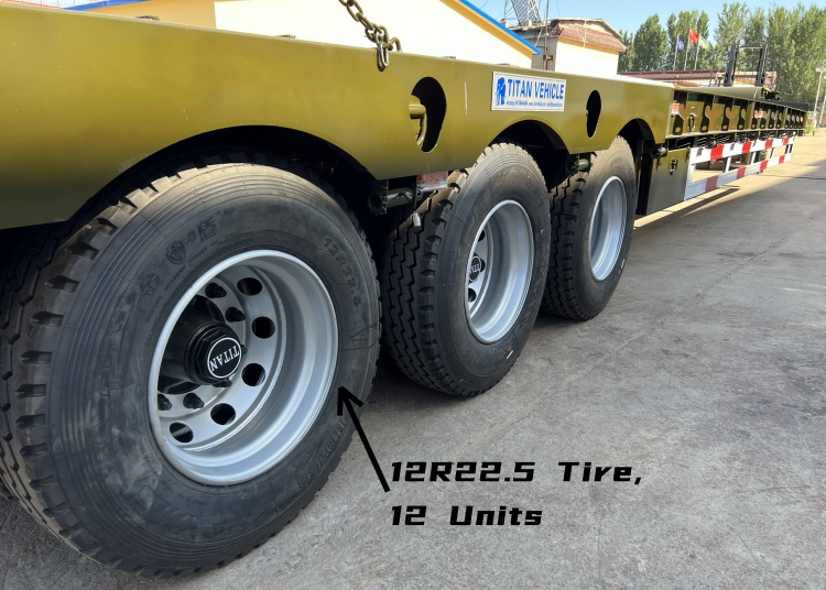 4 Axle 100 Ton Low Bed Semi Trailer Truck for Sale in Guinea