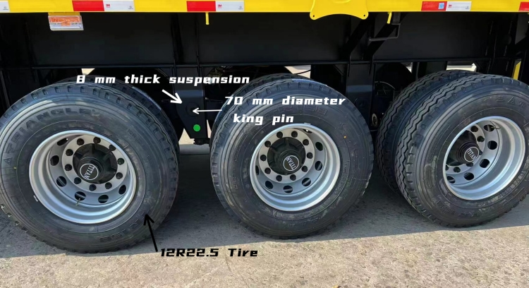 60 Ton High Bulk Cargo Drop Side Semi Trailers for Sale in Guinea Kamsar