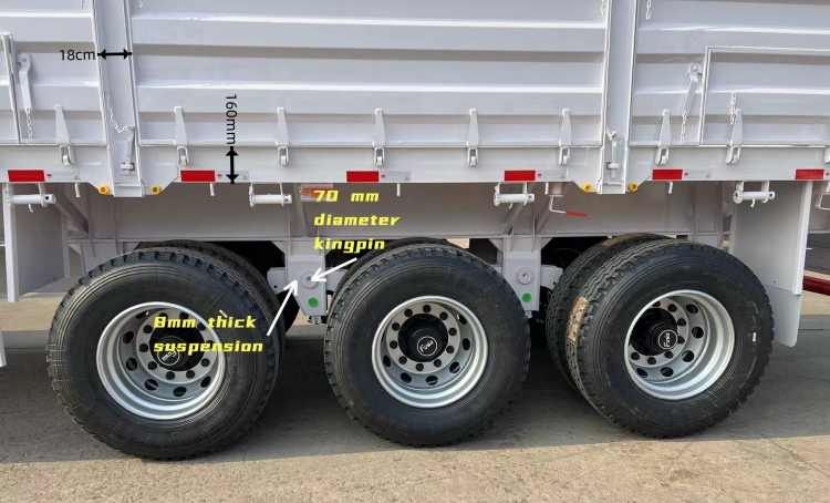 Flatbed Trailer with Side Wall for Loading 40 Ton Bulk Cargo for Sale in Guinea Conakry