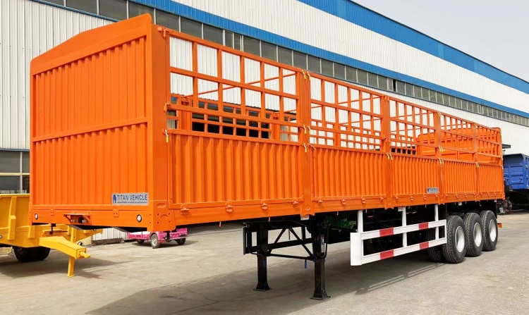 Tri Axle 50 Tons Fence Cargo Semi Trailer for Sale in Guinea Conakry