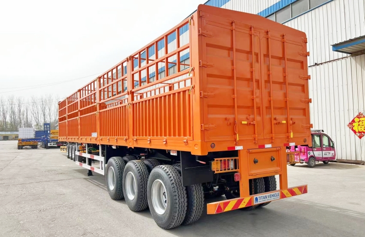 Tri Axle 50 Tons Fence Cargo Semi Trailer for Sale in Guinea Conakry