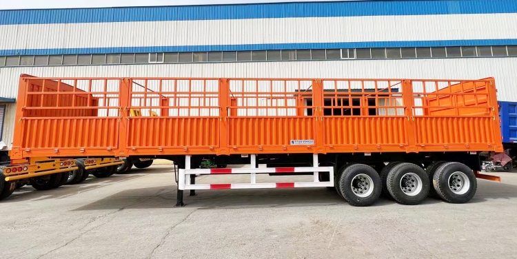 Tri Axle 50 Tons Fence Cargo Semi Trailer for Sale in Guinea Conakry