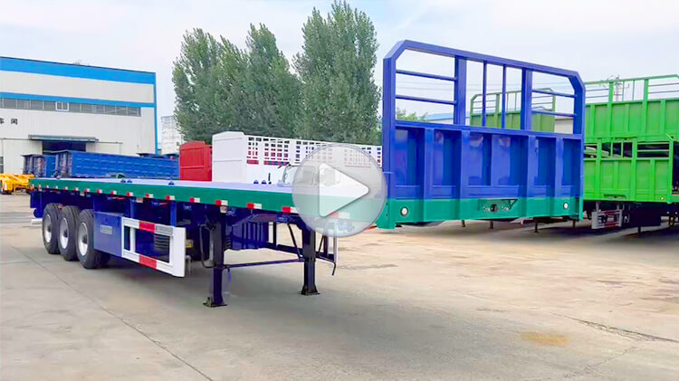 3 Axle Flatbed Trailer with Front Wall for Sale in Guinea