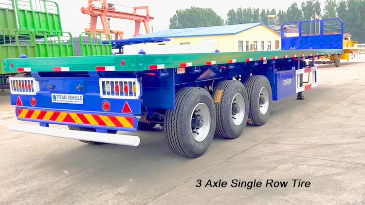 3 Axle Flatbed Trailer with Front Wall for Sale in Guinea