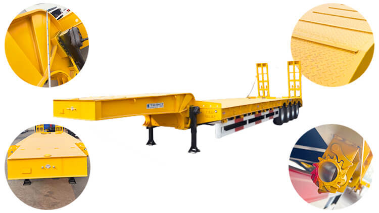 4 Axle Lowbed Trailer | Low Bed Trailer Truck for Sale in Guinea