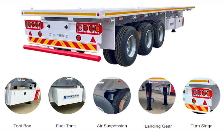 Semi Flatbed Trailer | 40 Flatbed Trailer for Sale in Conakry Guinea