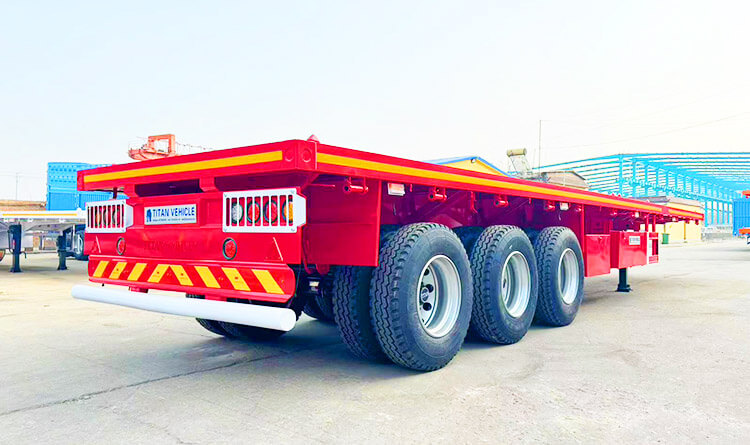 3 Axle 40 Ft Flatbed Semi Trailer Price for Sale in Guinea