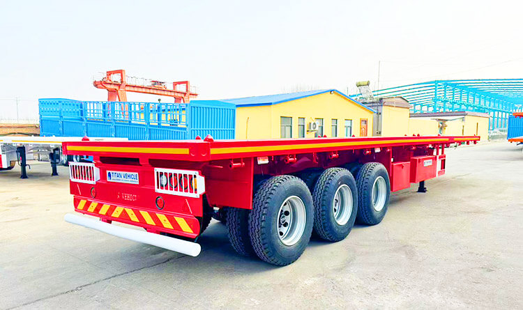 3 Axle 40 Ft Flatbed Semi Trailer Price for Sale in Guinea