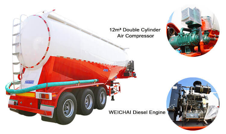 3 Axle Cement Bulker Trailer | Cement Tanker Truck for Sale in Guinea