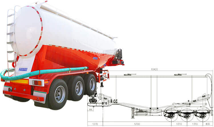 3 Axle Cement Bulker Trailer | Cement Tanker Truck for Sale in Guinea