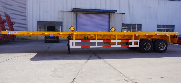 2 Axle 40 Ft Container Flatbed Semi Trailer for Sale in Guinea