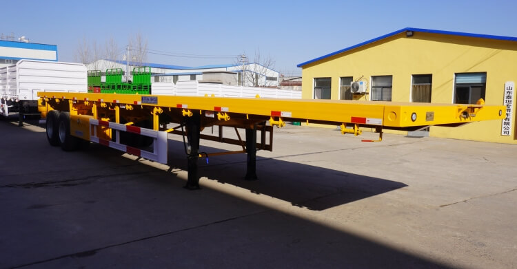 2 Axle 40 Ft Container Flatbed Semi Trailer for Sale in Guinea