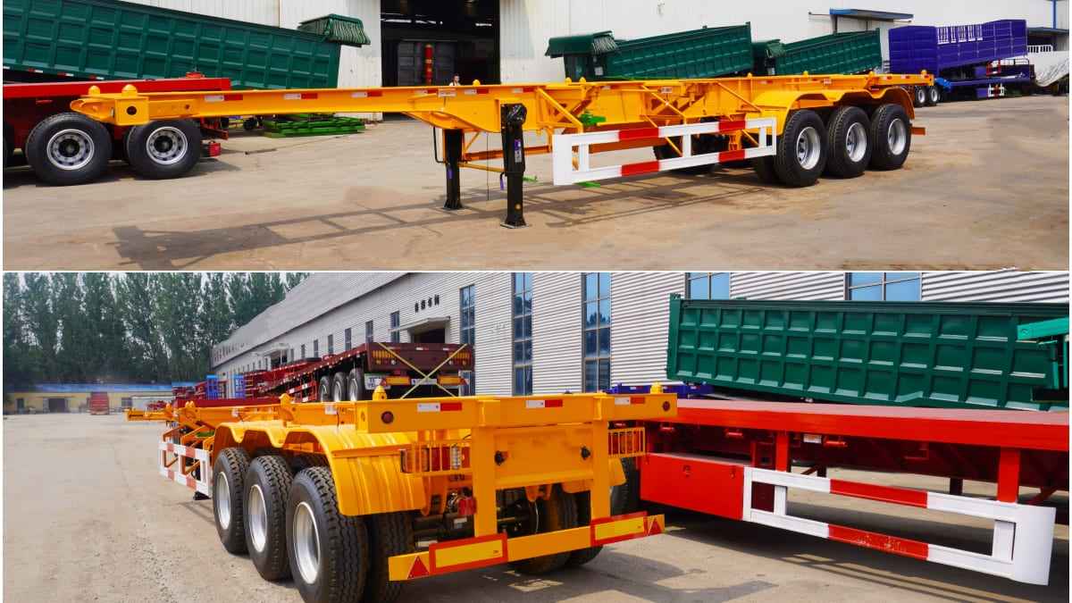 Tri Axle 40ft Cargo Container Trailer Chassis for Sale in Guinea