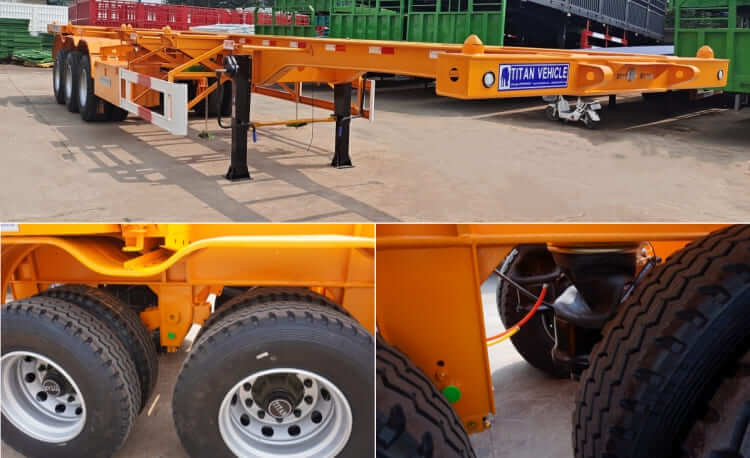 Tri Axle 40ft Cargo Container Trailer Chassis for Sale in Guinea
