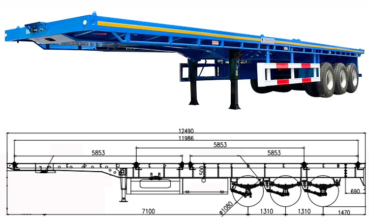 40 Ft Flatbed Trailer for Sale in Guinea