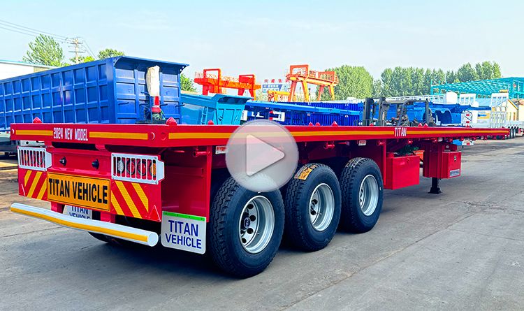3 Axle Container Flatbed Trailer for Sale in Guinea