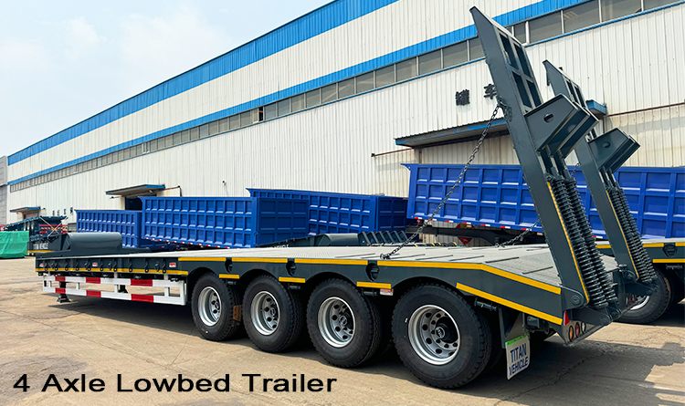 100 Ton 4 Axle Lowbed Trailer for Sale in Guinea