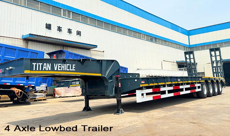 100 Ton 4 Axle Lowbed Trailer for Sale in Guinea