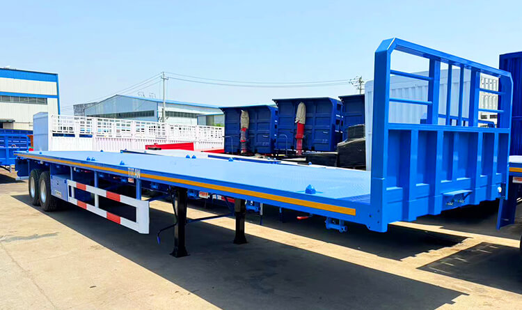 2 Axle 40 Ft Semi Truck Flatbed Trailer for Sale in Guinea