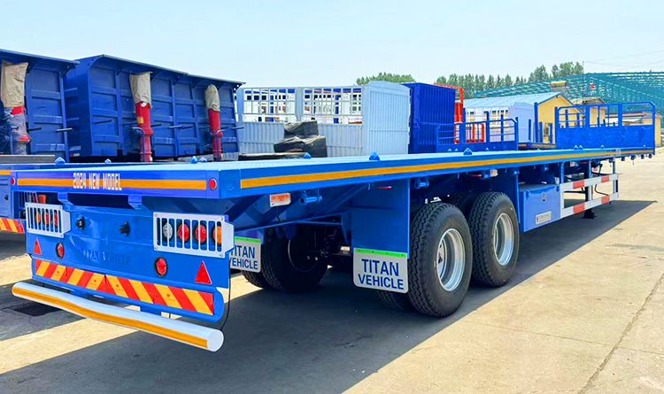 2 Axle 40 Ft Semi Truck Flatbed Trailer for Sale in Guinea