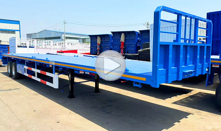 2 Axle 40 Ft Semi Truck Flatbed Trailer for Sale in Guinea