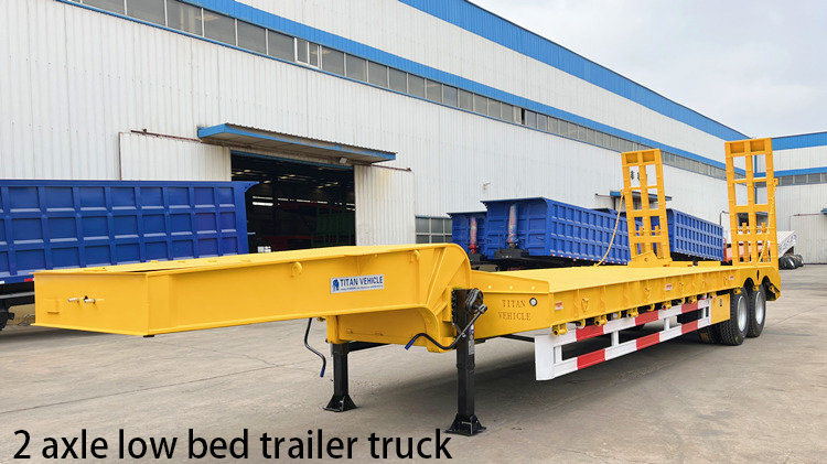 low bed trailer truck
