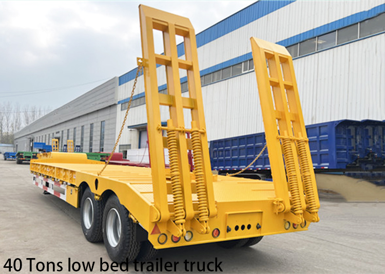 40 Tons 2 Axle Low Bed Trailer Truck (1)