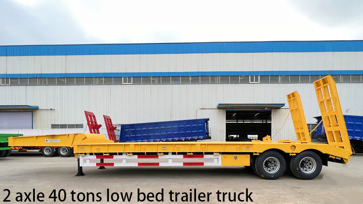 40 Tons 2 Axle Low Bed Trailer Truck (1)