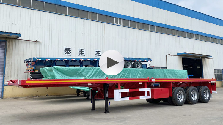 3 Axle 40 Ft Flatbed Semi Trailer for Sale in Guinea