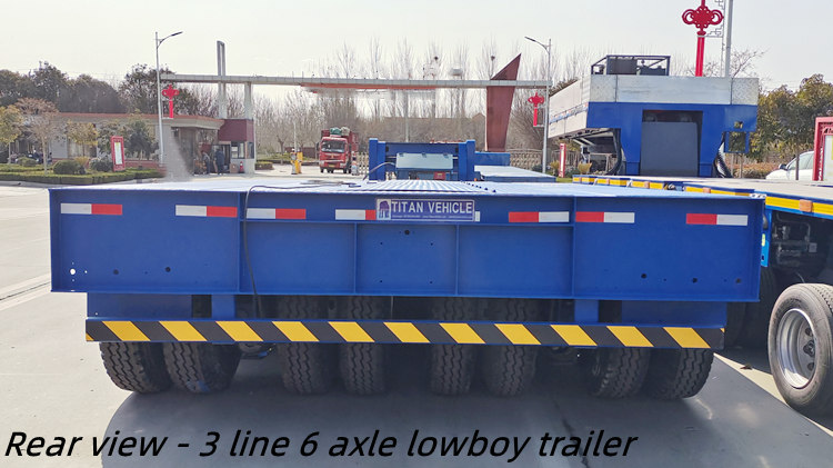 3 line 6 axle detachable lowboy trailer for sale