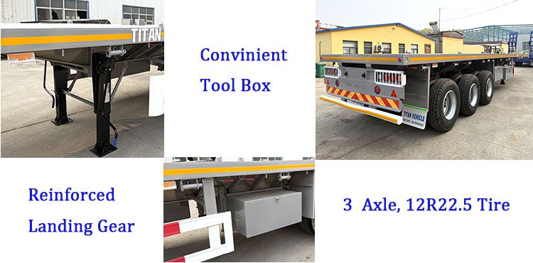 40 Foot Flatbed Trailer 3 Axle Price in Guinea