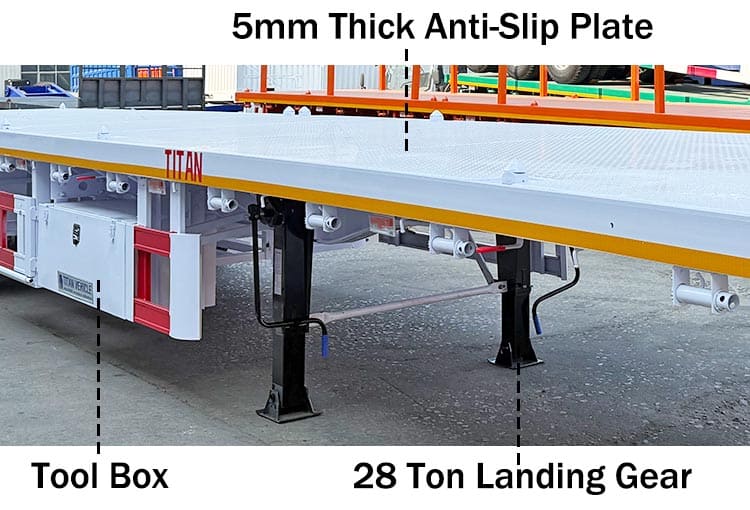 40 Ft Flatbed Semi Trailer Price for Sale in Guinea