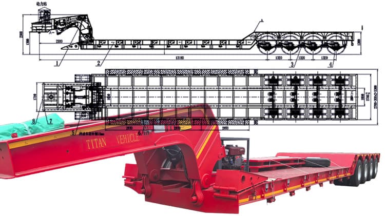 4 Axle Removable Gooseneck Trailer for Sale in Guinea Conakry