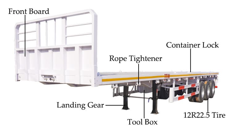 Flatbed Trailers for Semi Trucks Sizes for Sale in Guinea
