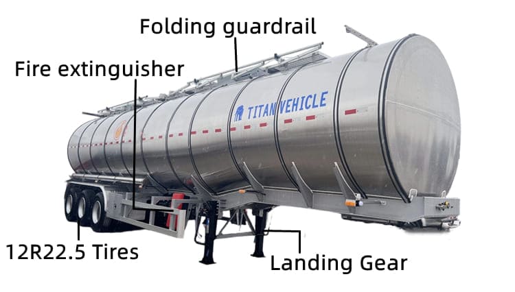 Stainless Steel Tanker Trailer for Sale in Guinea