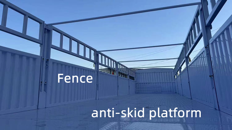 3 Axle Fence Cargo Semi Trailer for Sale in Guinea
