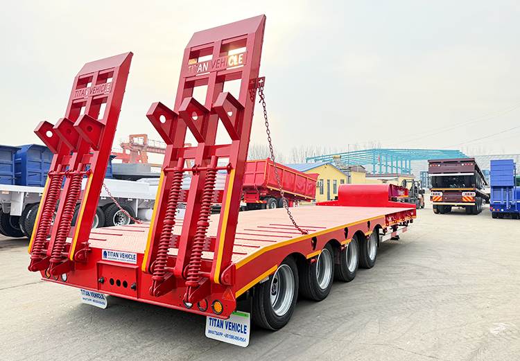 4 Axle Hydraulic Low Bed Trailer for Sale Price in Guinea