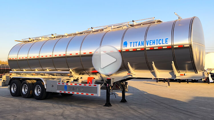 3 Axle Stainless Steel Tanker Trailer for Sale in Conakry Guinea