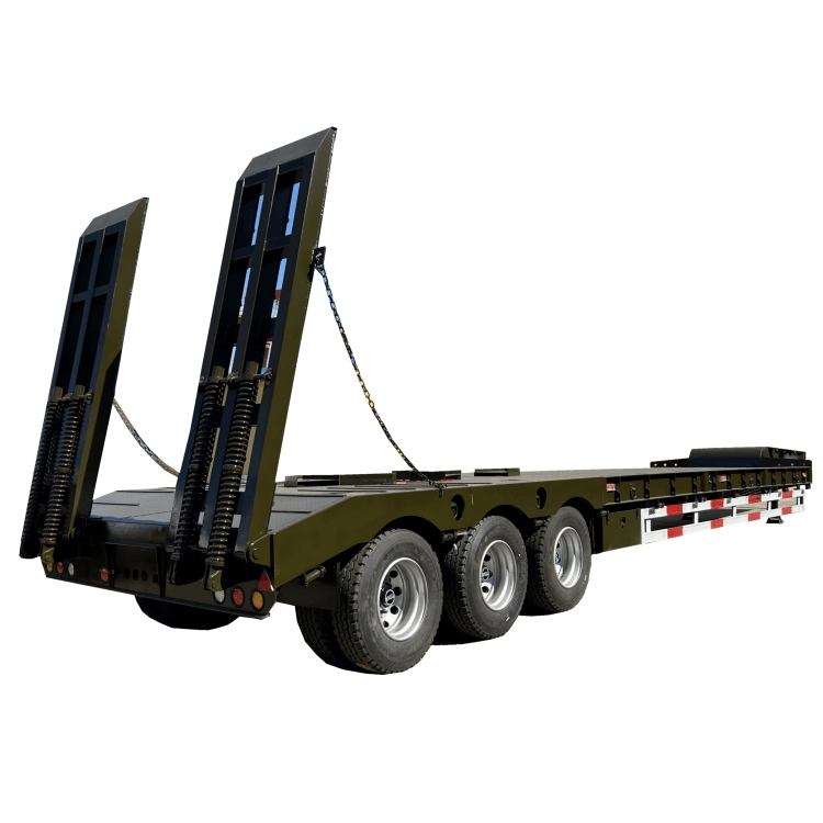 3 Axle 80 Ton Low Bed Semi Trailer