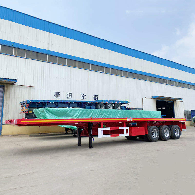 3 Axle 40 Ft Flatbed Semi Trailer 