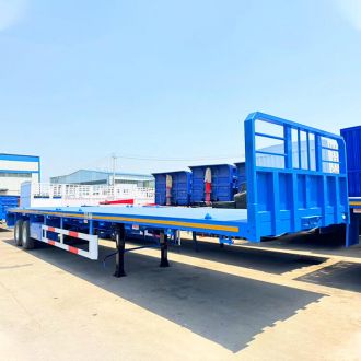 2 Axle 40 Ft Semi Truck Flatbed Trailer